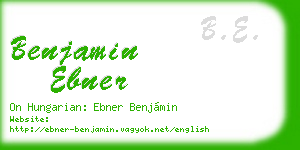 benjamin ebner business card